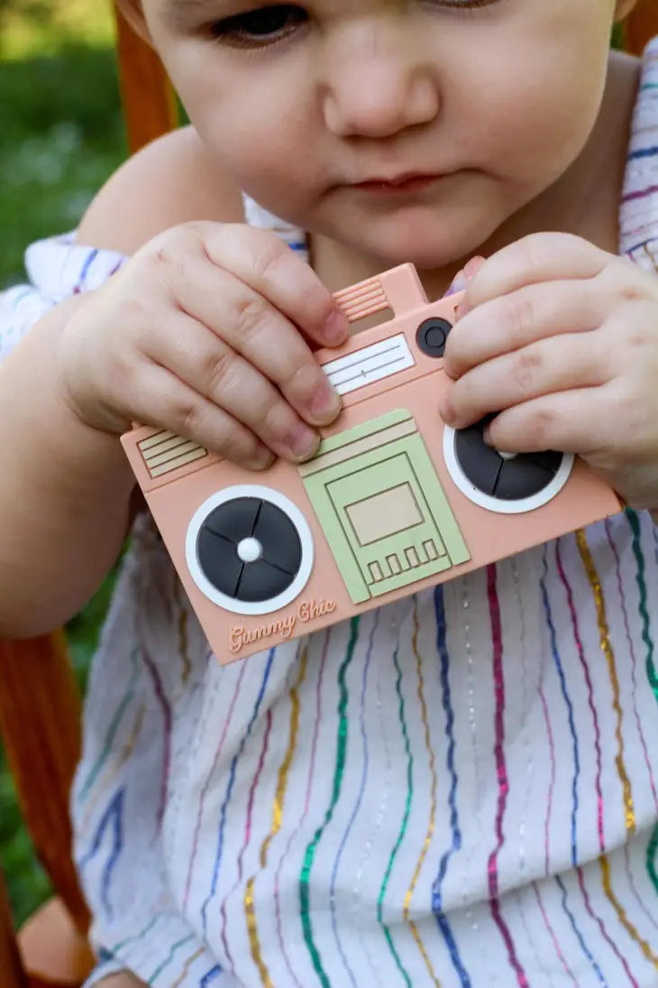 Boombox Teether Pink