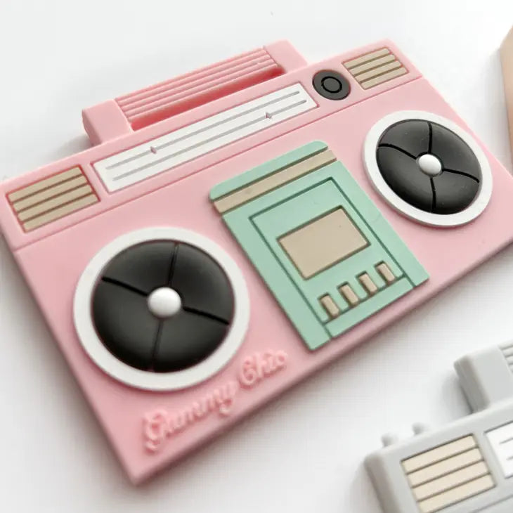 Boombox Teether Pink