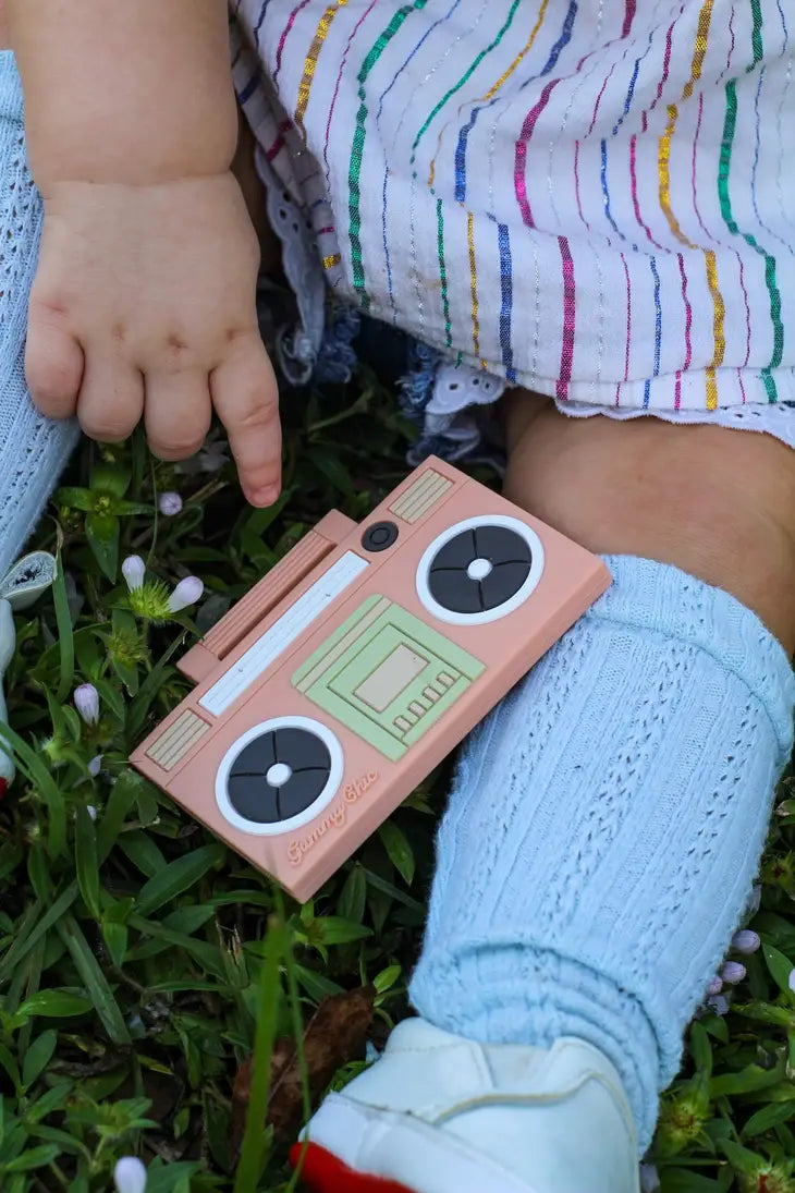 Boombox Teether Pink