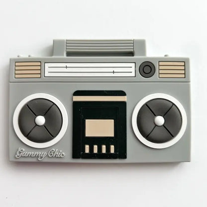 Boombox Teether Grey