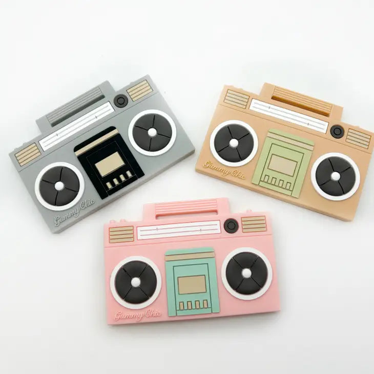 Boombox Teether Grey