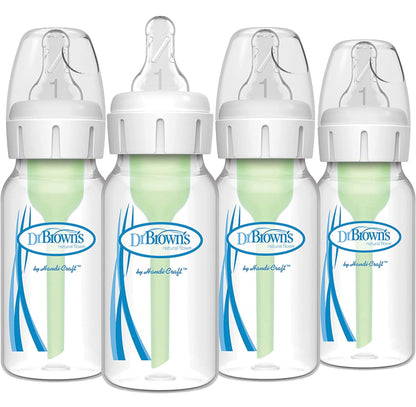 4oz Dr. Brown’s Natural Flow® Anti-Colic Options+™ Narrow Baby Bottles 4 oz